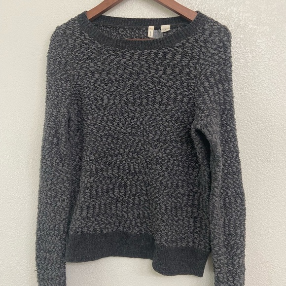 Anthropologie Sweaters - Anthropologie Moth Charcoal Gray Crew Neck Pullover Sweater Sz Medium